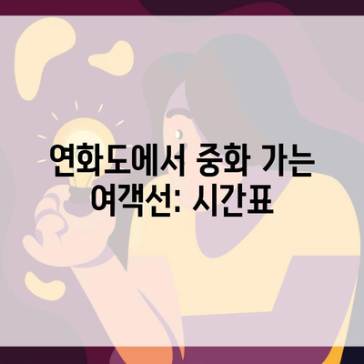 연화도에서 중화 가는 여객선: 시간표