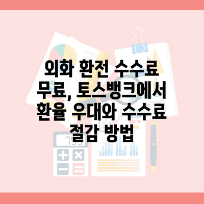 외화 환전 수수료 무료, 토스뱅크에서 환율 우대와 수수료 절감 방법