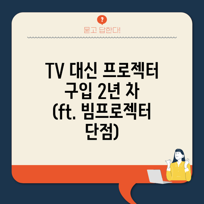 TV 대신 프로젝터 구입 2년 차 (ft. 빔프로젝터 단점)