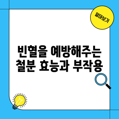 빈혈을 예방해주는 철분 효능과 부작용