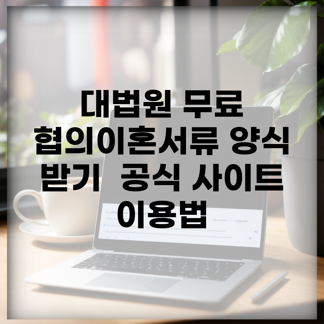 대법원 무료 협의이혼서류 양식 받기 | 공식 사이트 이용법