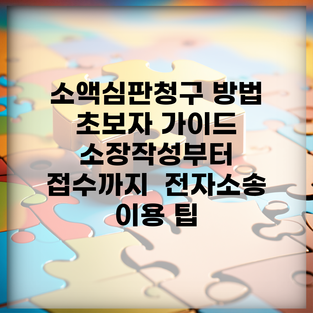 소액심판청구 방법 초보자 가이드 | 소장작성부터 접수까지 | 전자소송 이용 팁