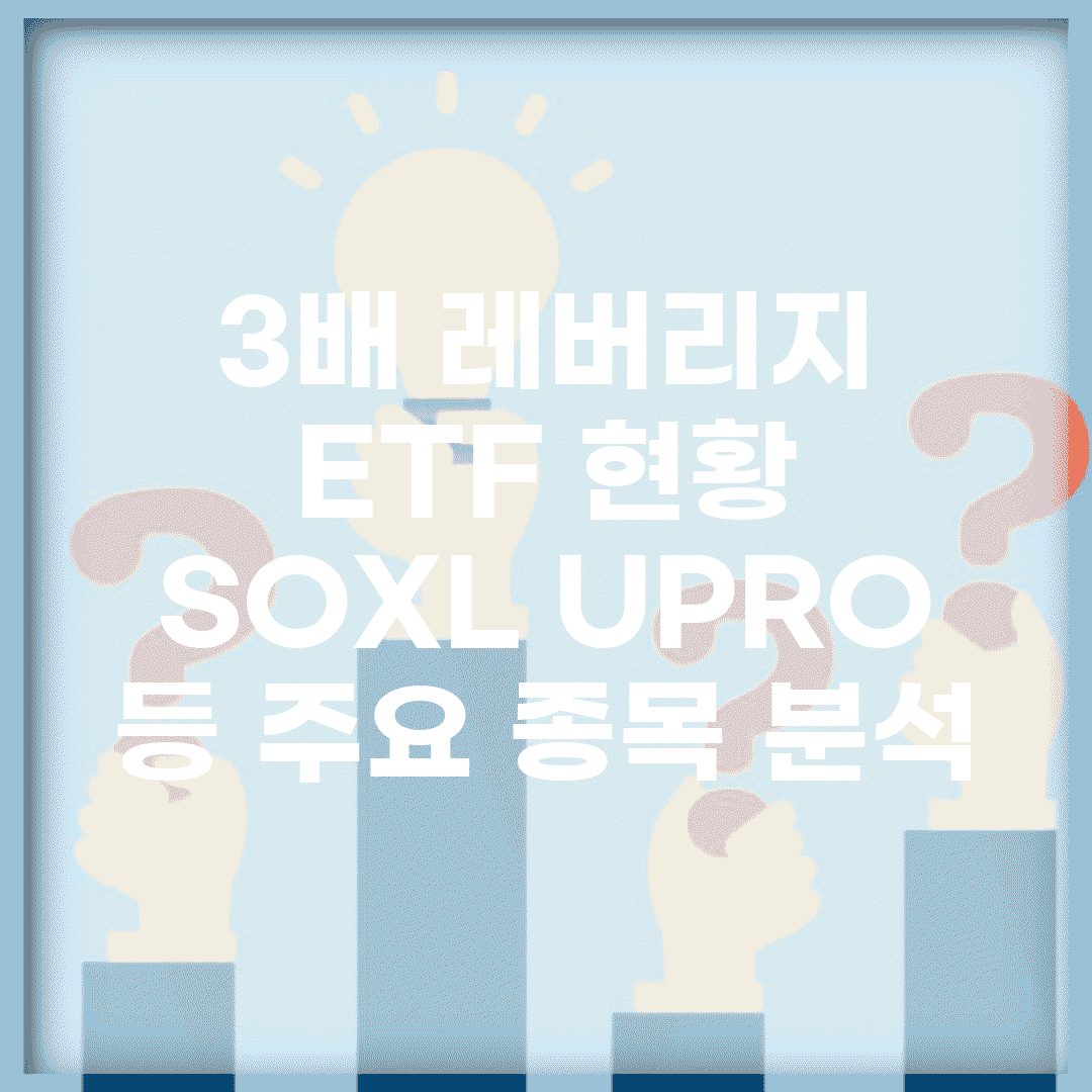 3배 레버리지 ETF 현황 | SOXL, UPRO 등 주요 종목 분석