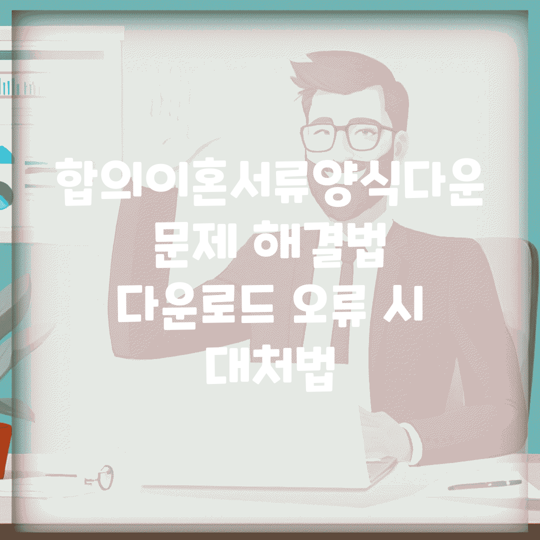합의이혼서류양식다운 문제 해결법 | 다운로드 오류 시 대처법