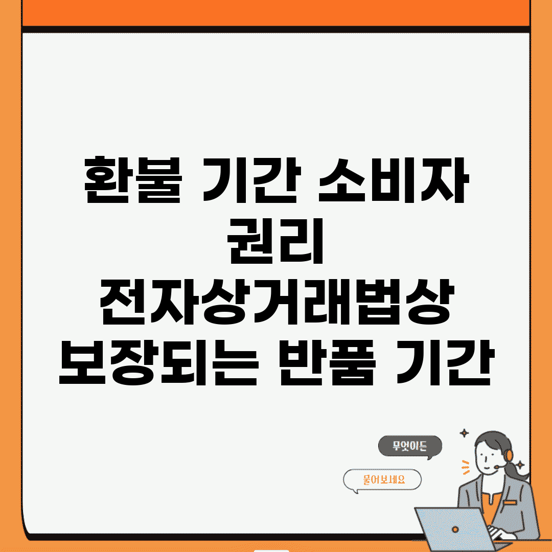 환불 기간 소비자 권리 | 전자상거래법상 보장되는 반품 기간