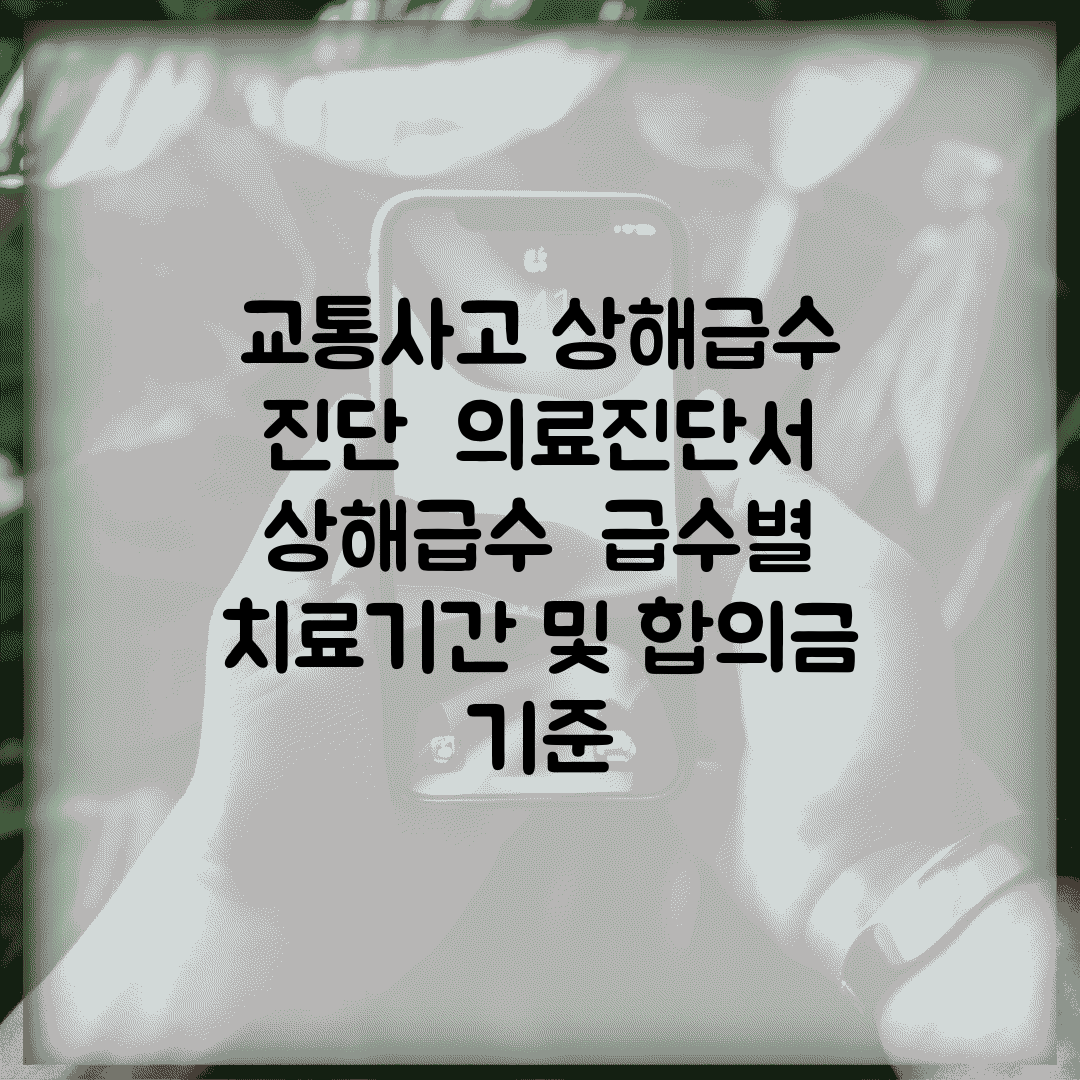 교통사고 상해급수 진단 | 의료진단서 상해급수 | 급수별 치료기간 및 합의금 기준