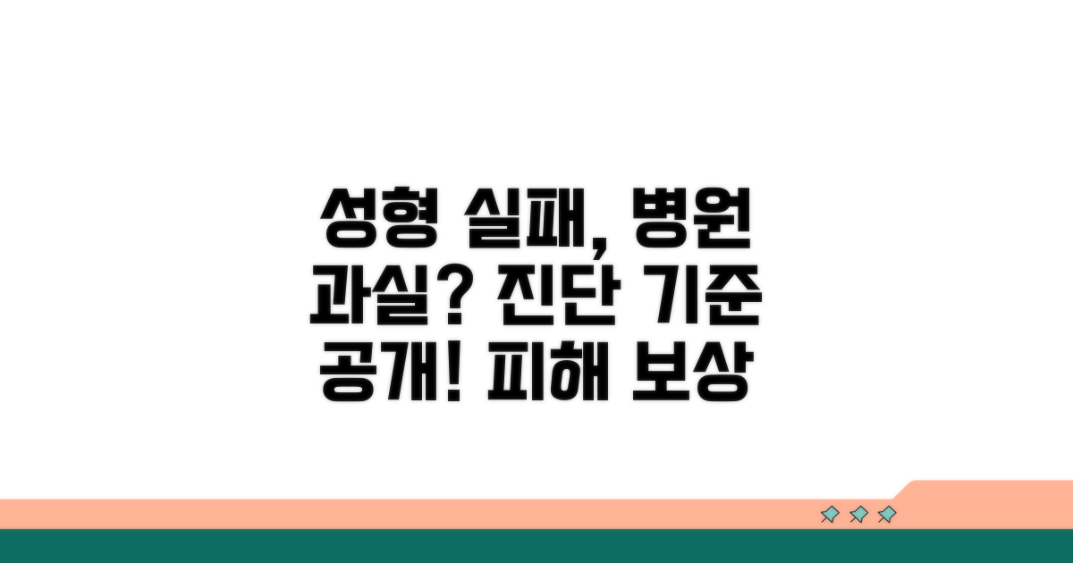 성형 실패, 병원 귀책사유 판단 기준