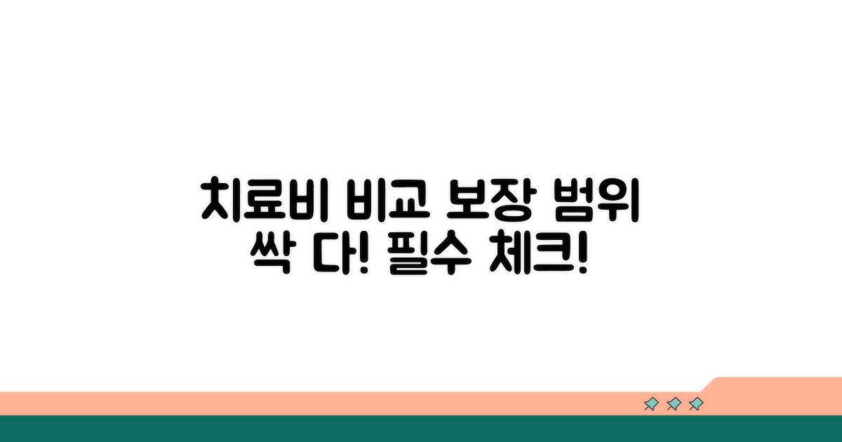 치료비 보장 범위 비교