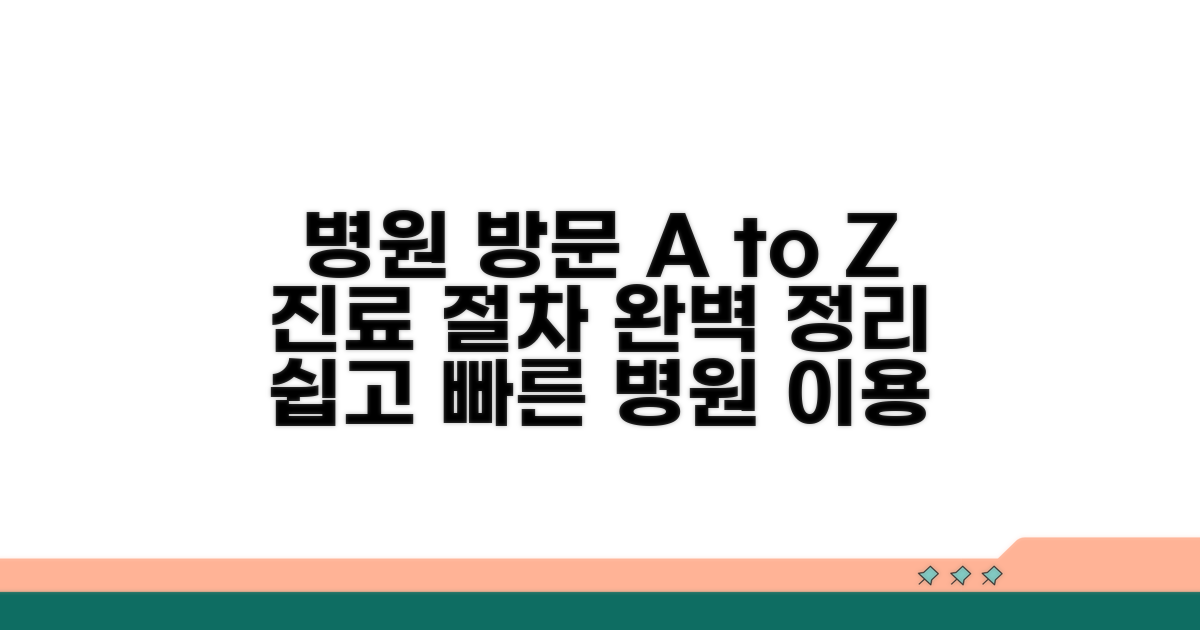 병원 방문 및 진료 절차