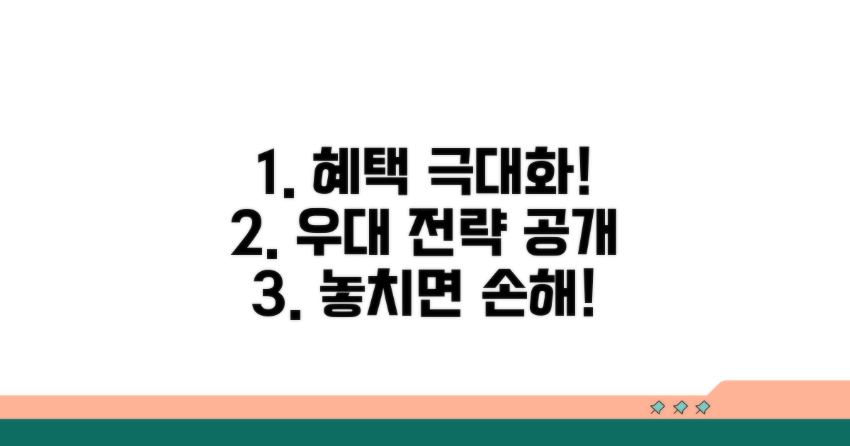 우대 혜택 극대화 전략