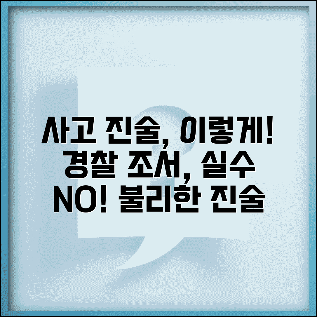 교통사고 경찰 조서 작성 주의사항 | 사고 경위서 작성시 불리한 진술 피하는 방법