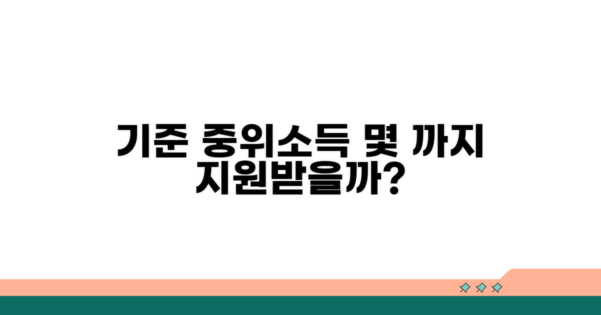 기준 중위소득 몇 %까지 지원받나