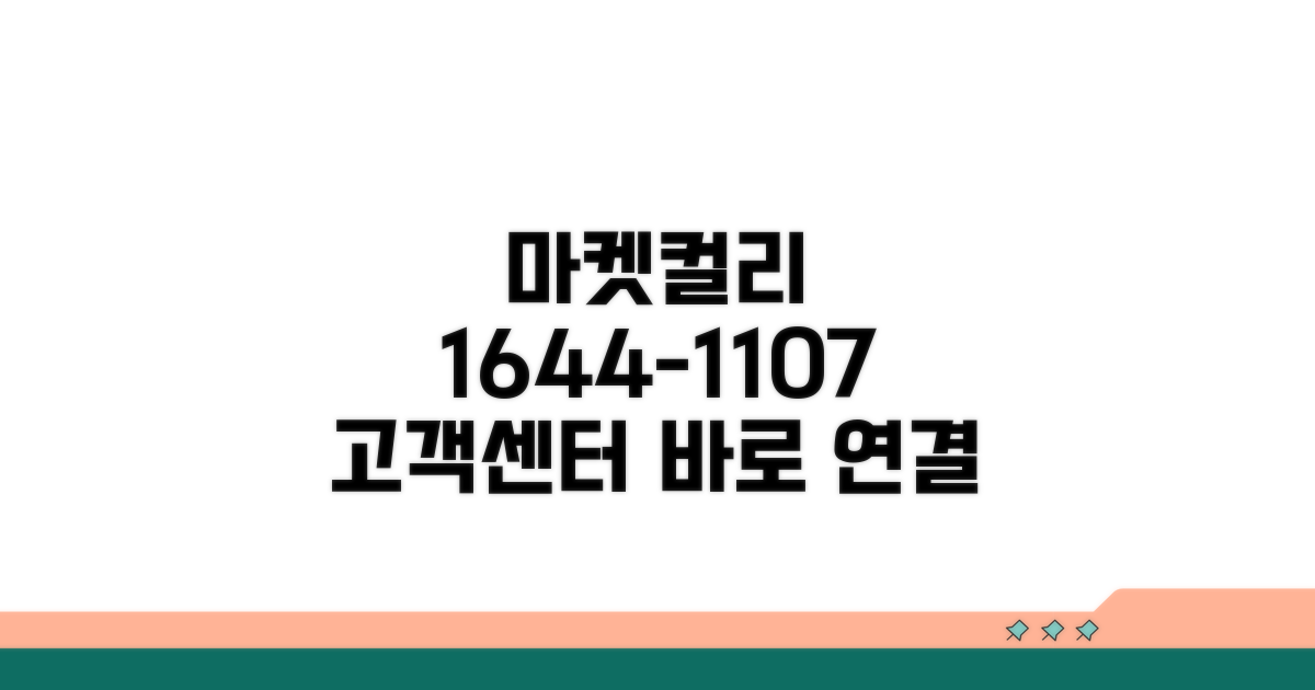 마켓컬리 고객센터 1644-1107 안내