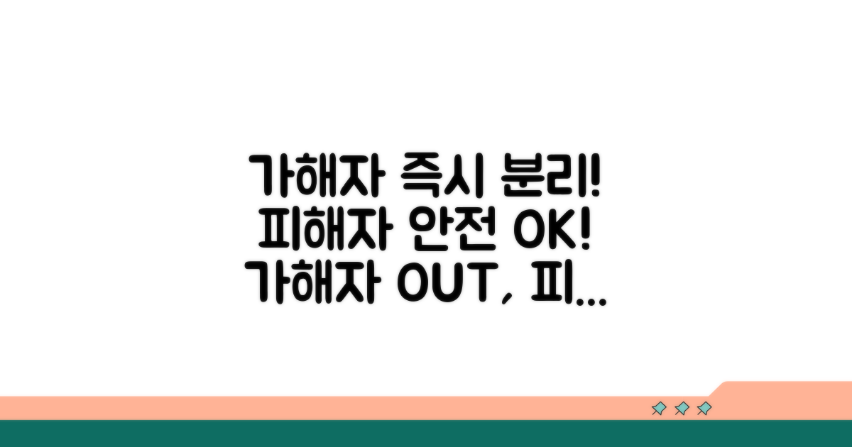 가해자 즉시 분리, 피해자 안전 우선