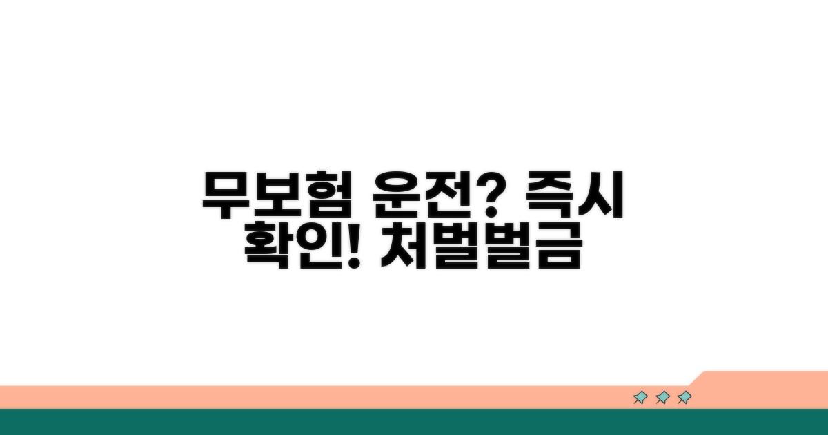 무보험 운전, 처벌과 벌금 확인