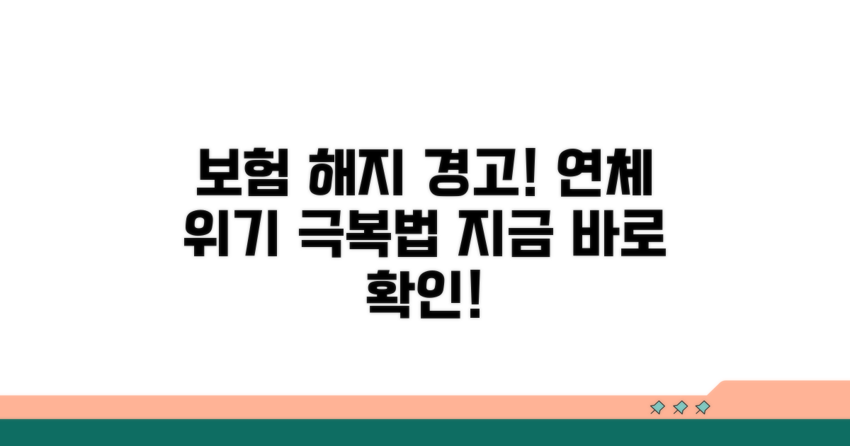 연체 시 보험 해지와 위기 상황