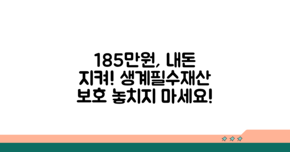 185만원, 생계유지 필수재산 보호