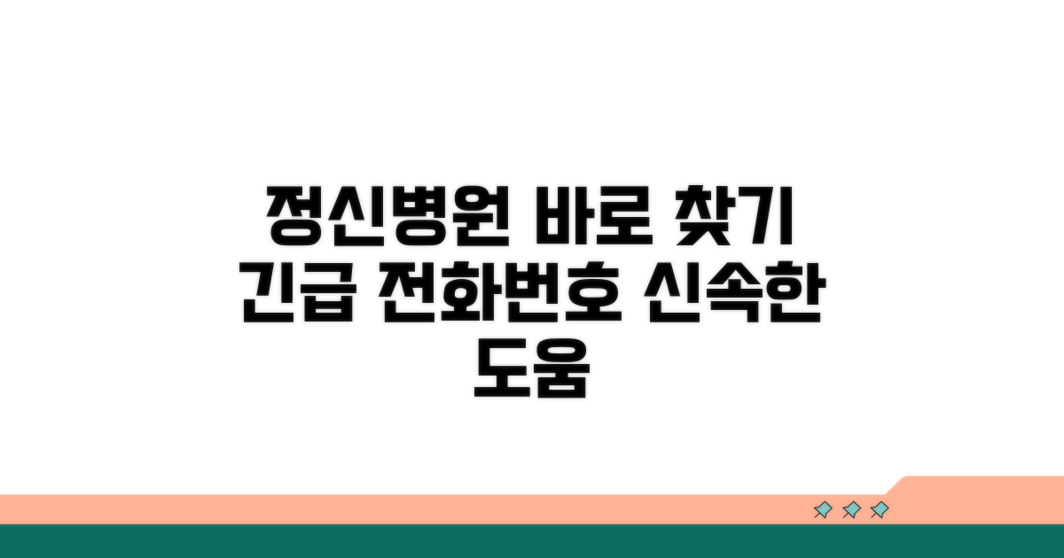 정신병원 전화번호 찾기