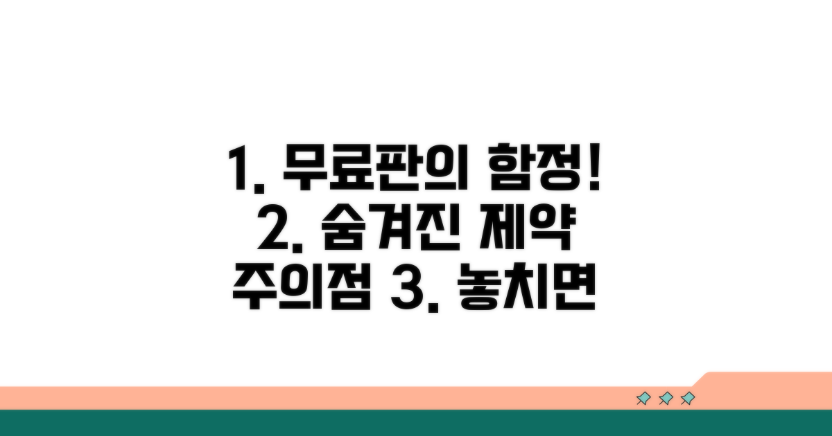 무료 버전 제약과 주의점