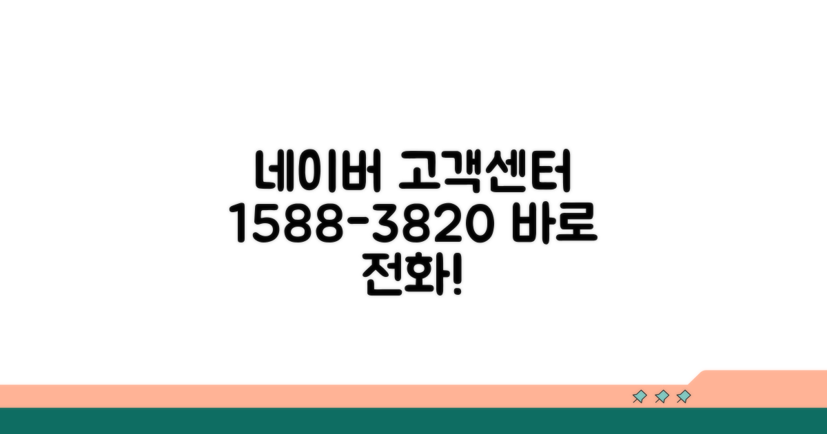 1588-3820 네이버 고객센터 전화 안내