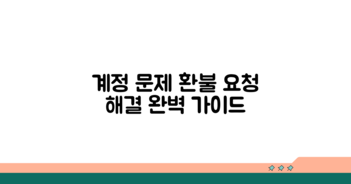 계정 문제, 환불 요청 해결 가이드