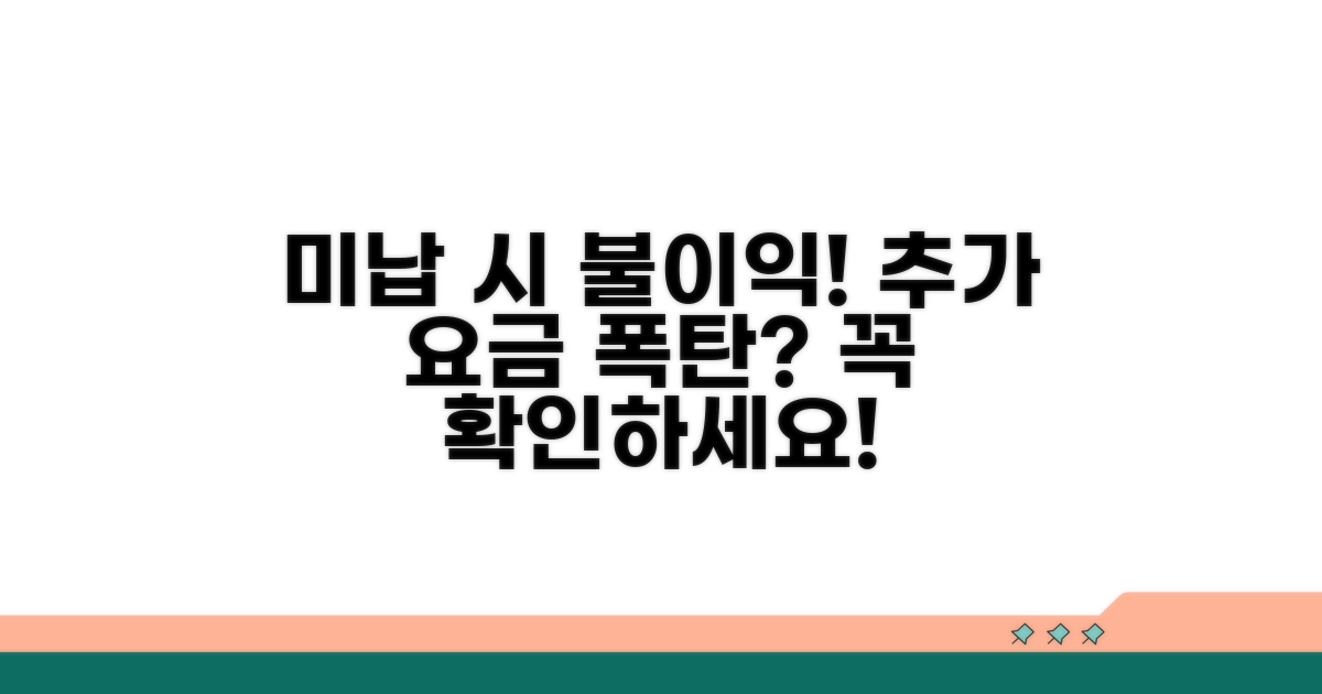 미납 연체 시 추가 불이익