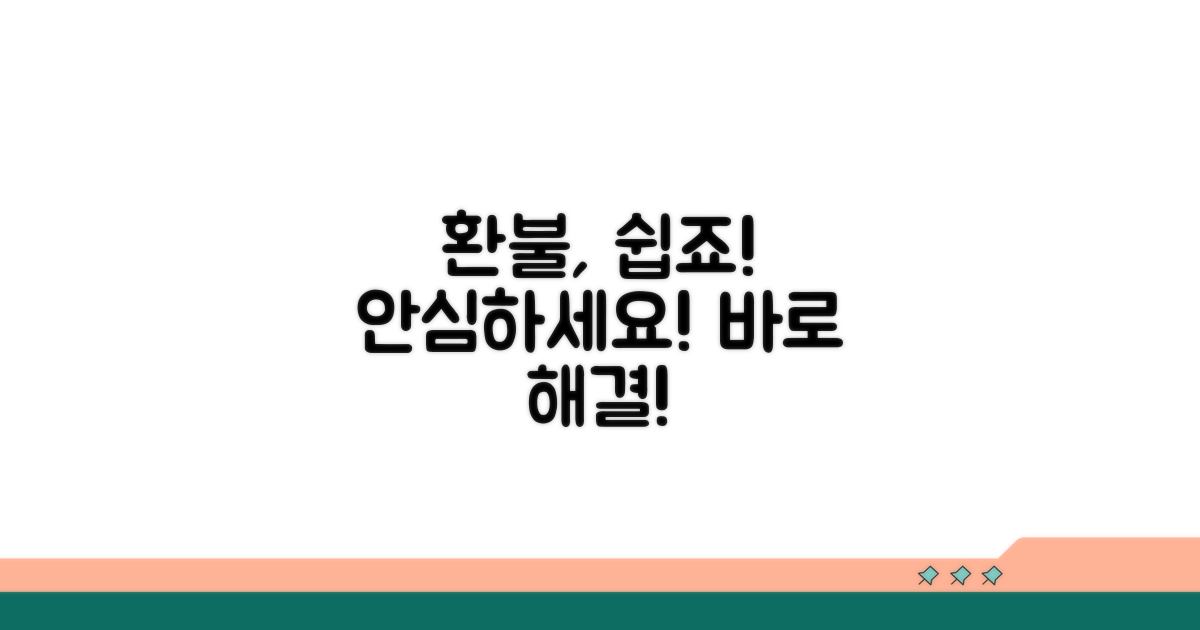 환불 절차, 어렵지 않아요!