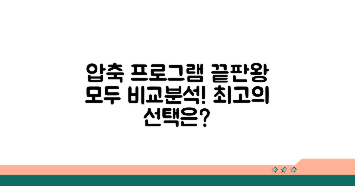 다양한 압축 프로그램 완벽 비교