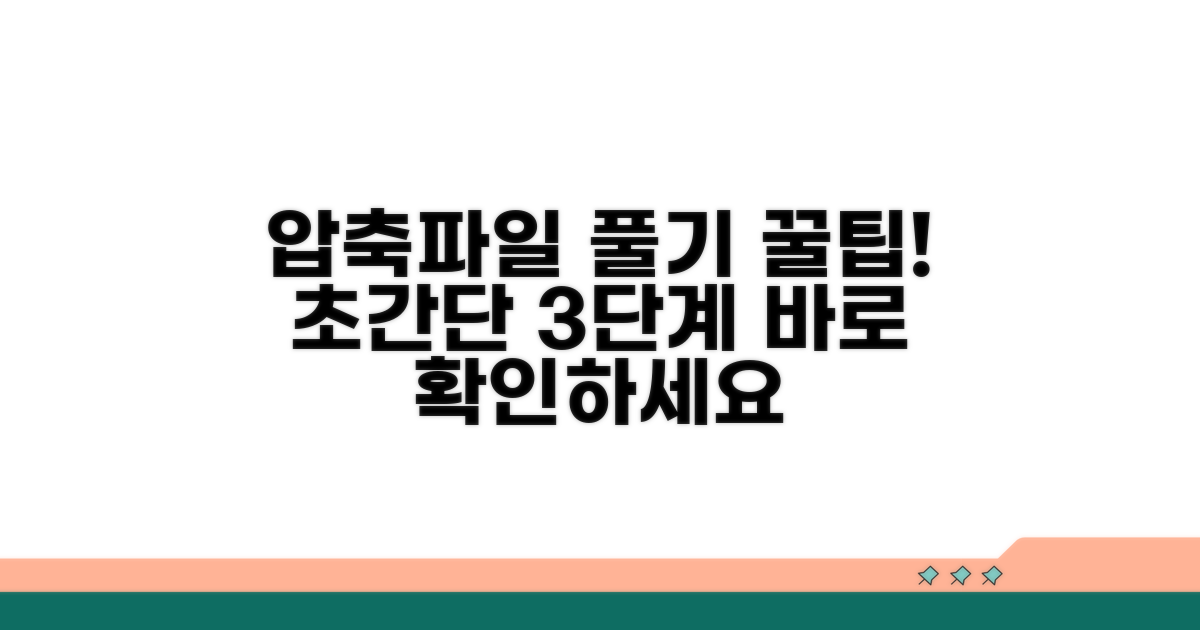 압축파일 풀기, 쉬운 단계별 가이드