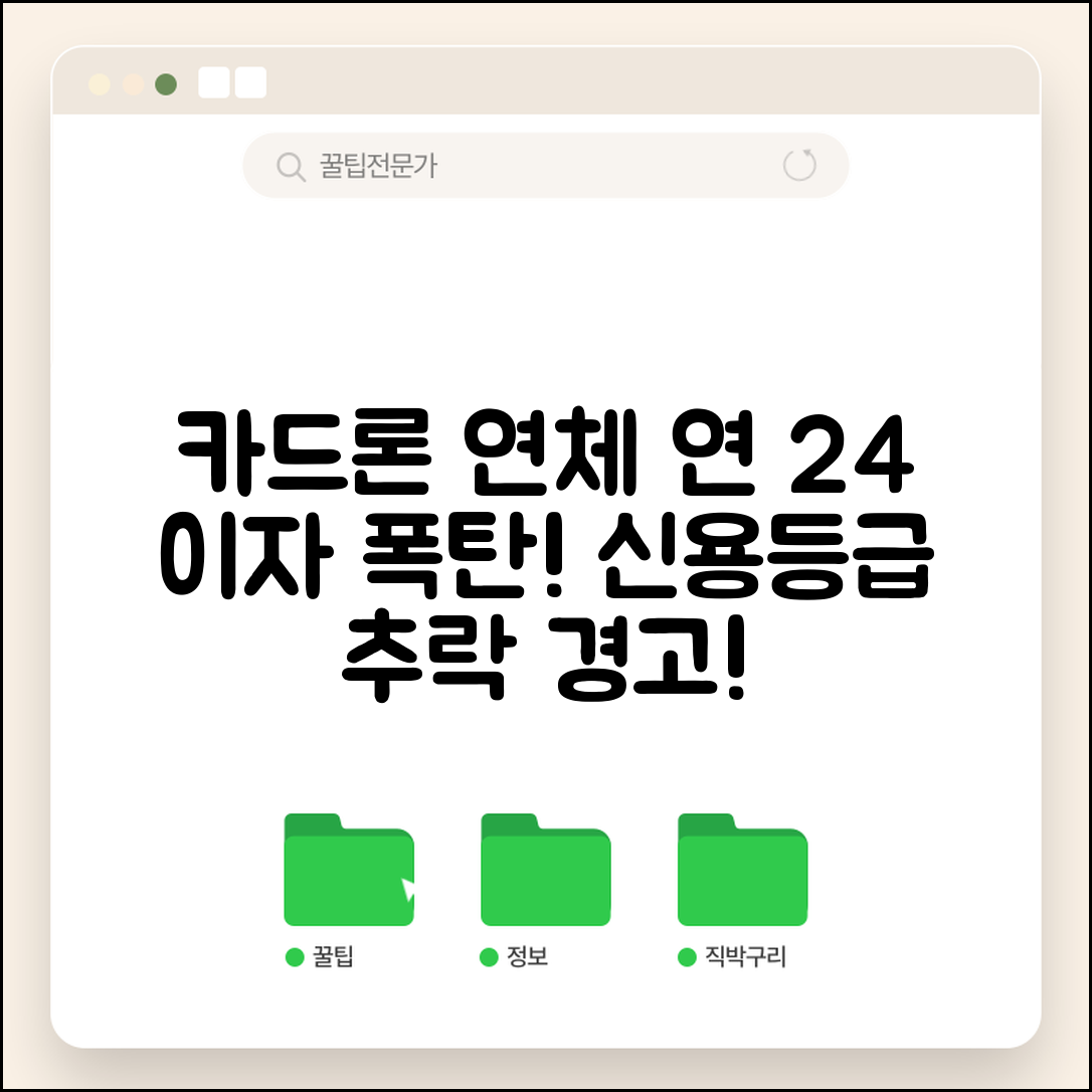 카드론 연체 추가이자 | 카드론 연체시 연체이자 연 24% 부과와 신용등급 하락
