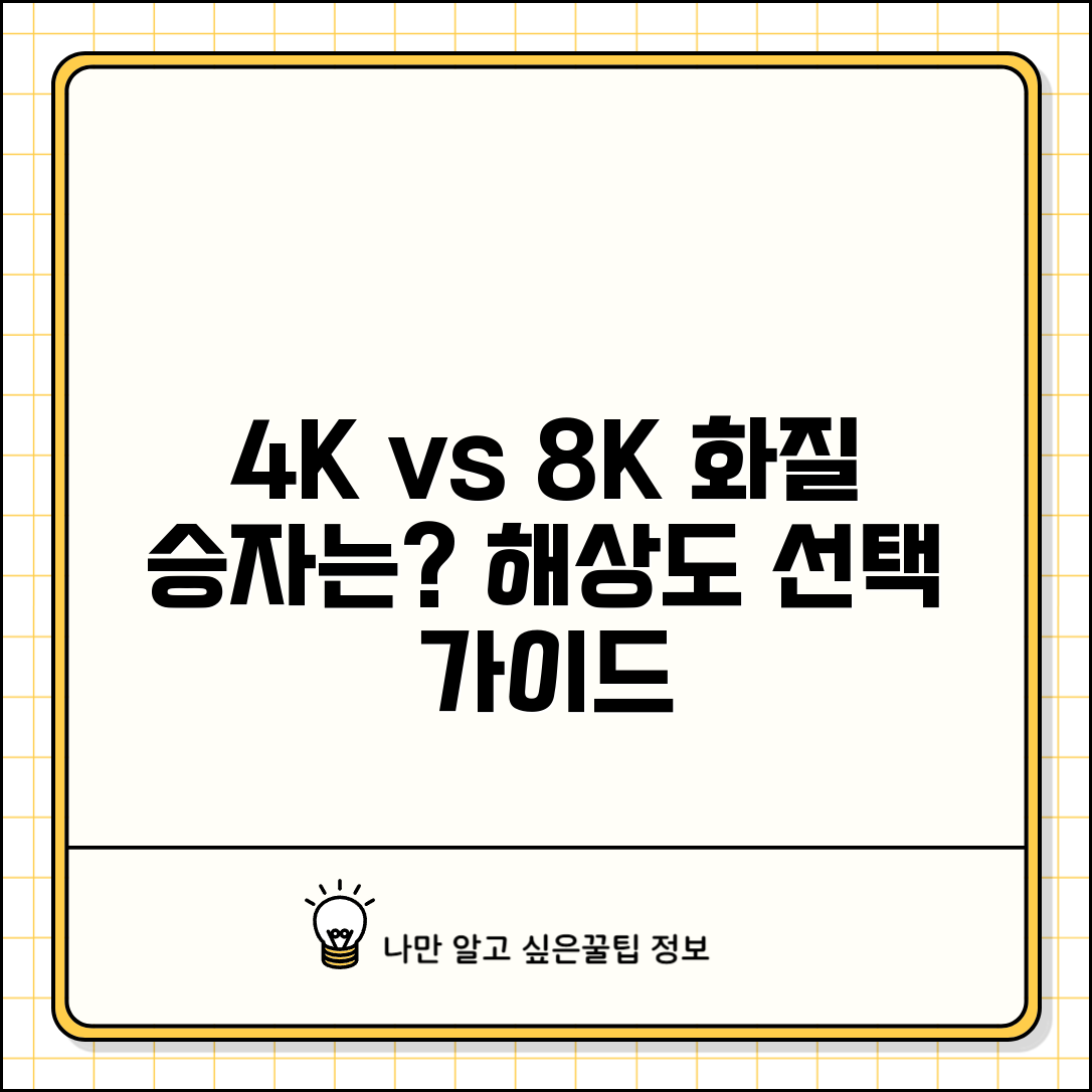 TV 화질 4K UHD vs 8K 차이 체감 | TV 해상도 선택 기준 비교