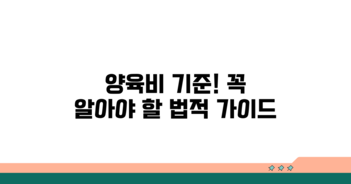 양육비 결정 위한 법적 기준 확인