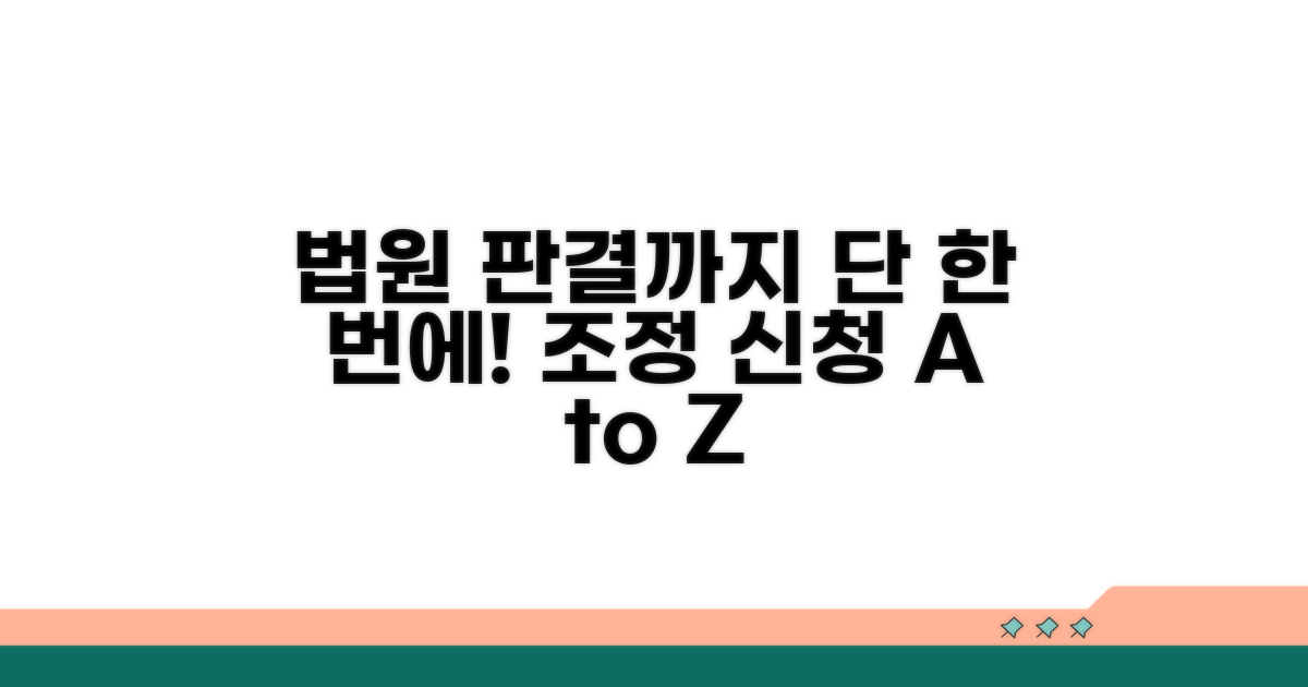 조정 신청부터 법원 판결까지