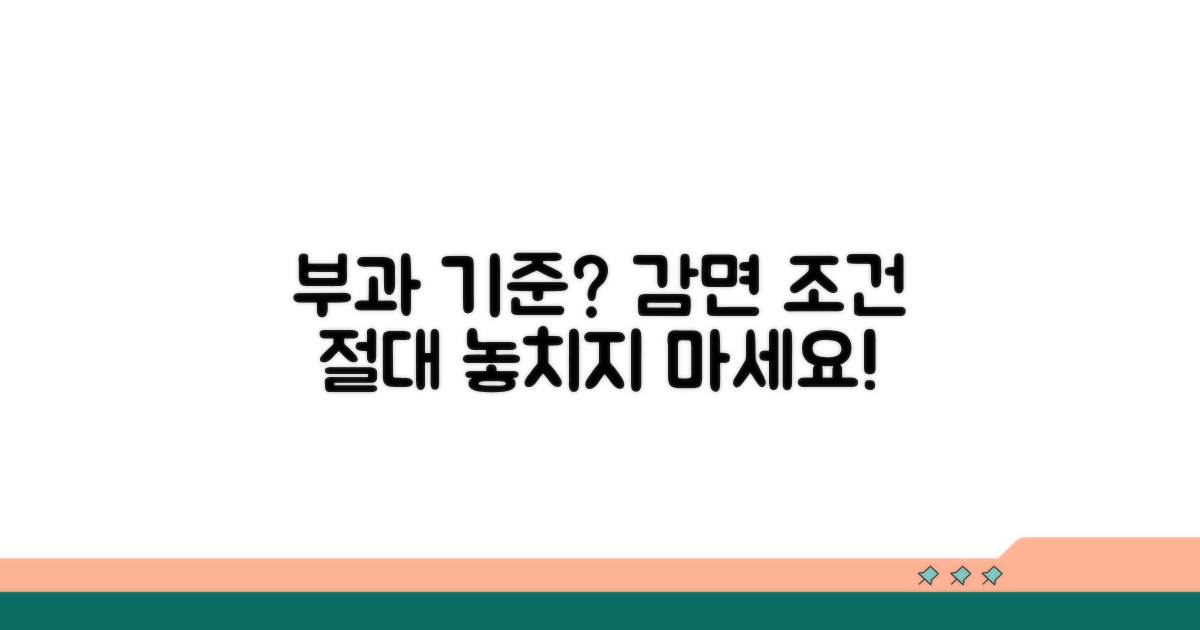 부과 기준과 감면 받을 조건