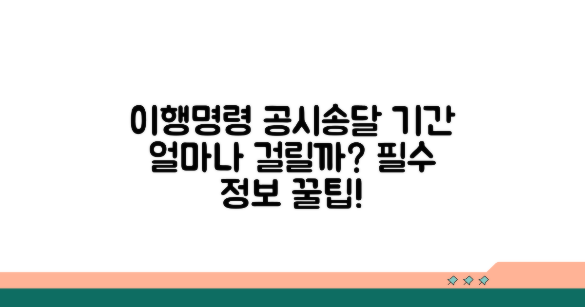 이행명령 공시송달 기간은?