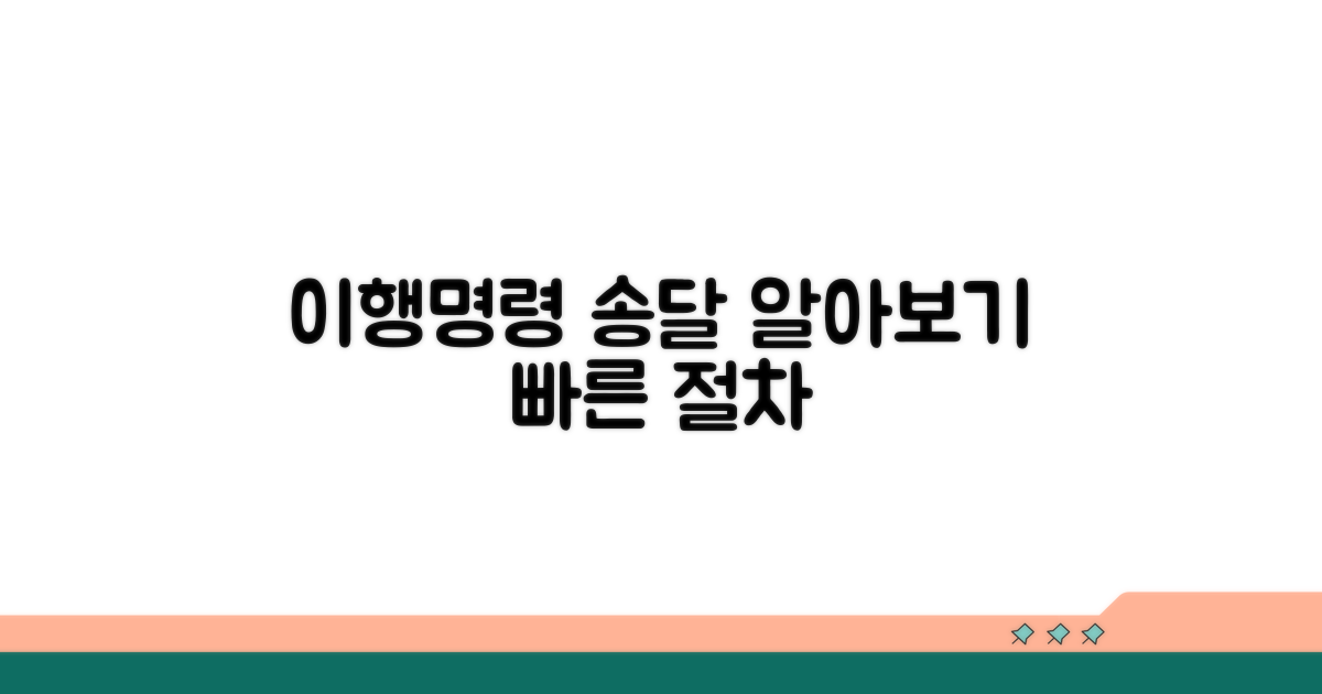 이행명령 송달 절차 알아보기