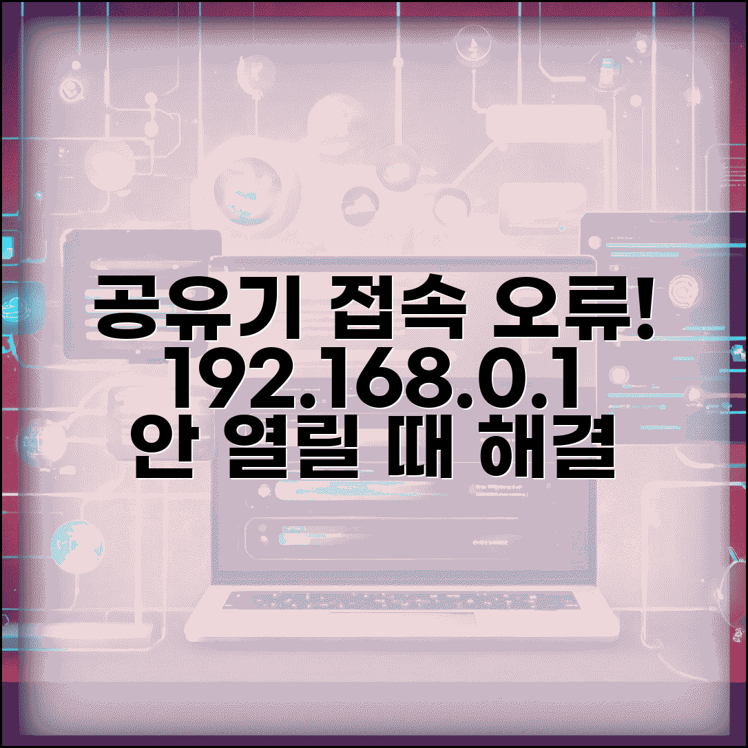 공유기 설정 페이지 안열림 | 192.168.0.1 접속 안됨