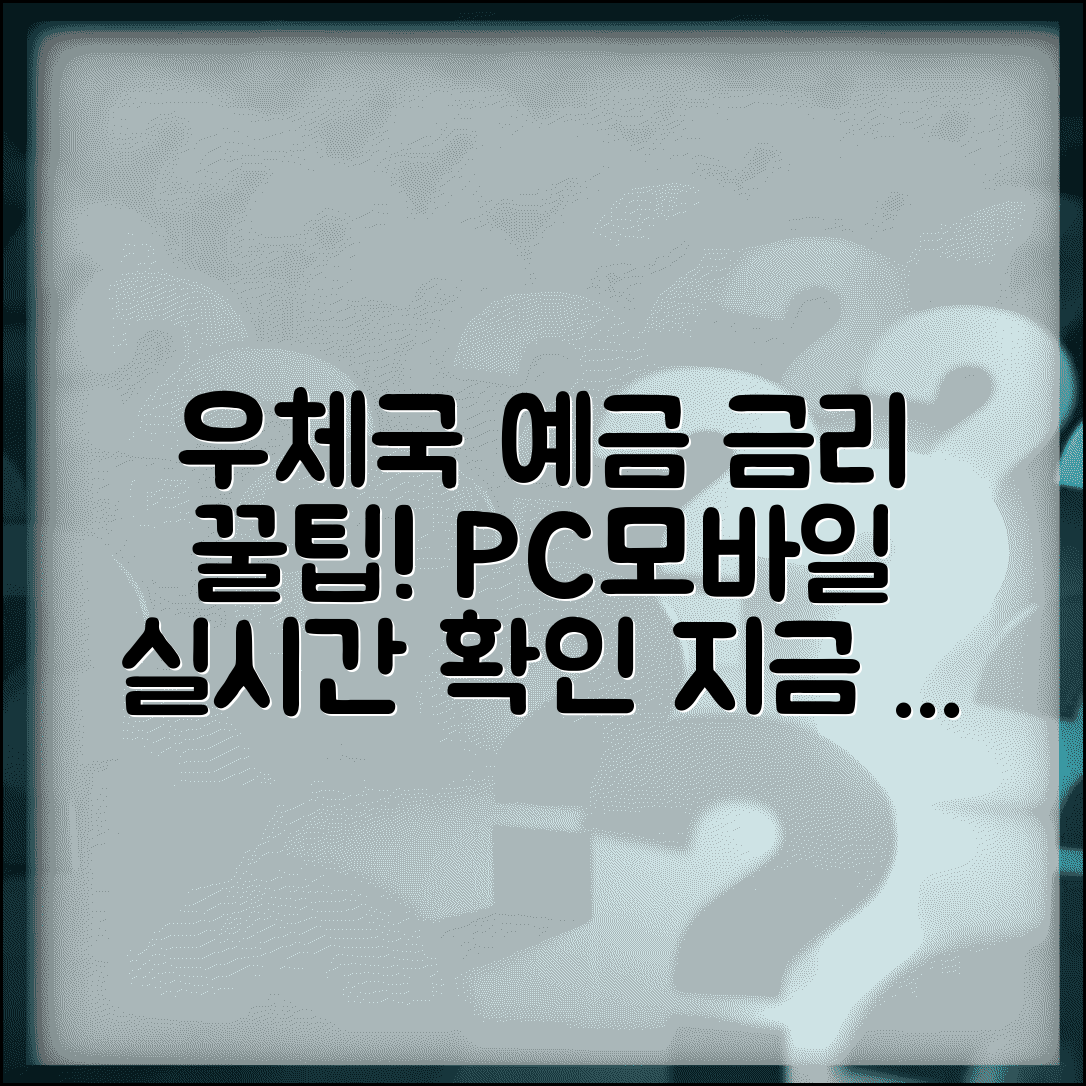 우체국 예금금리 조회 방법 완벽 가이드 | PC·모바일 실시간 금리 확인법