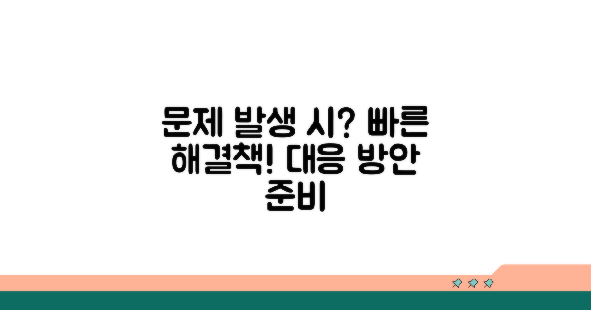 문제 발생 시 대응 방안 마련