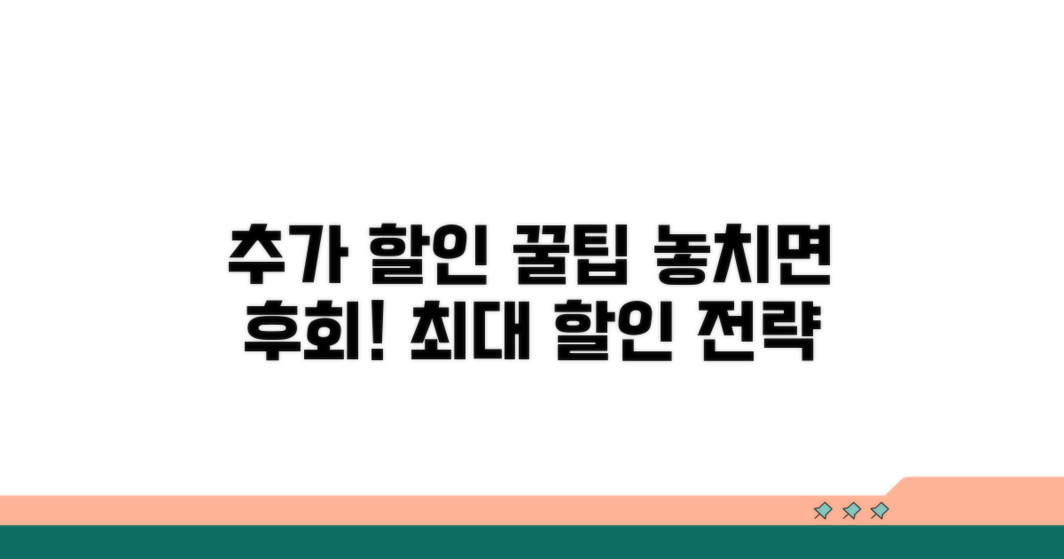 추가 할인 꿀팁과 활용 전략
