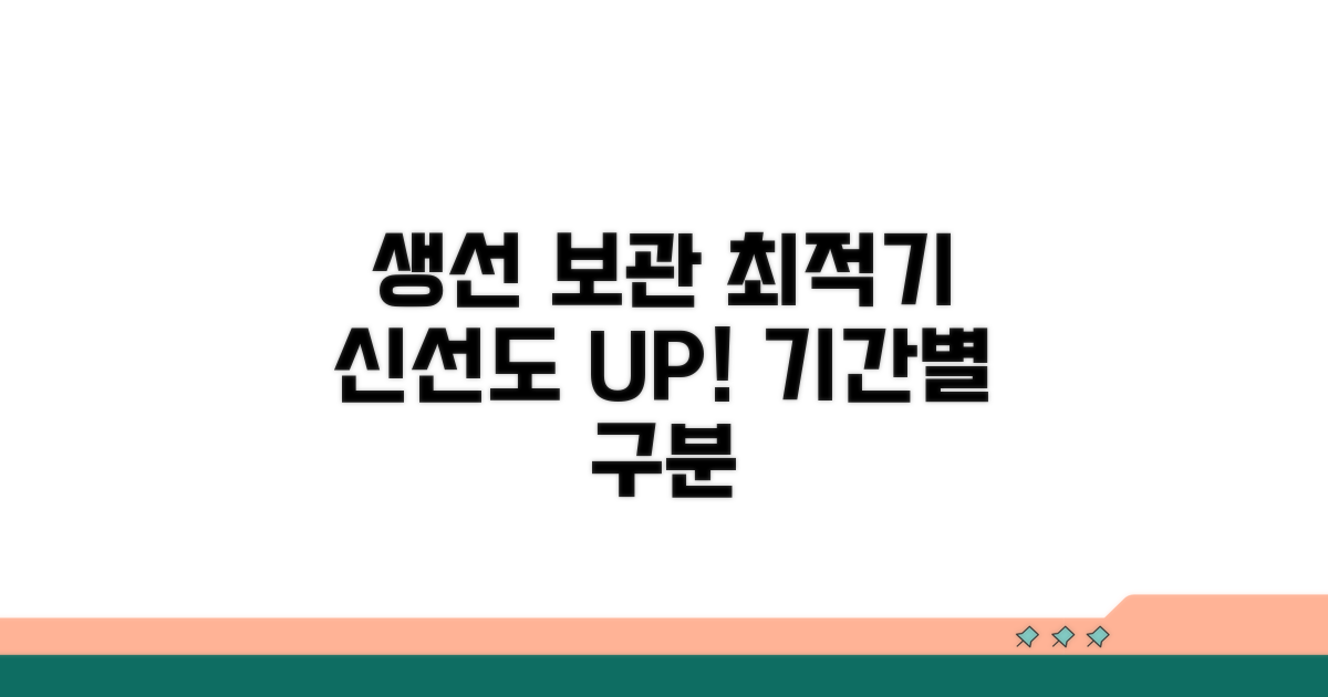 생선 종류별 최적 보관 기간