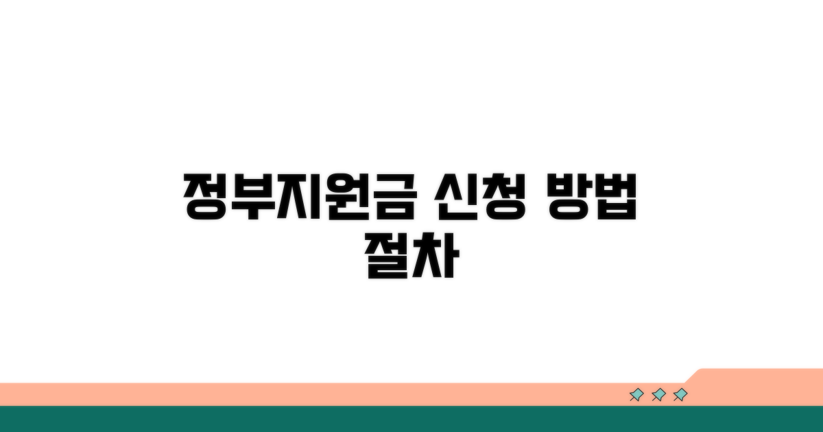 정부 지원금 신청 방법과 절차