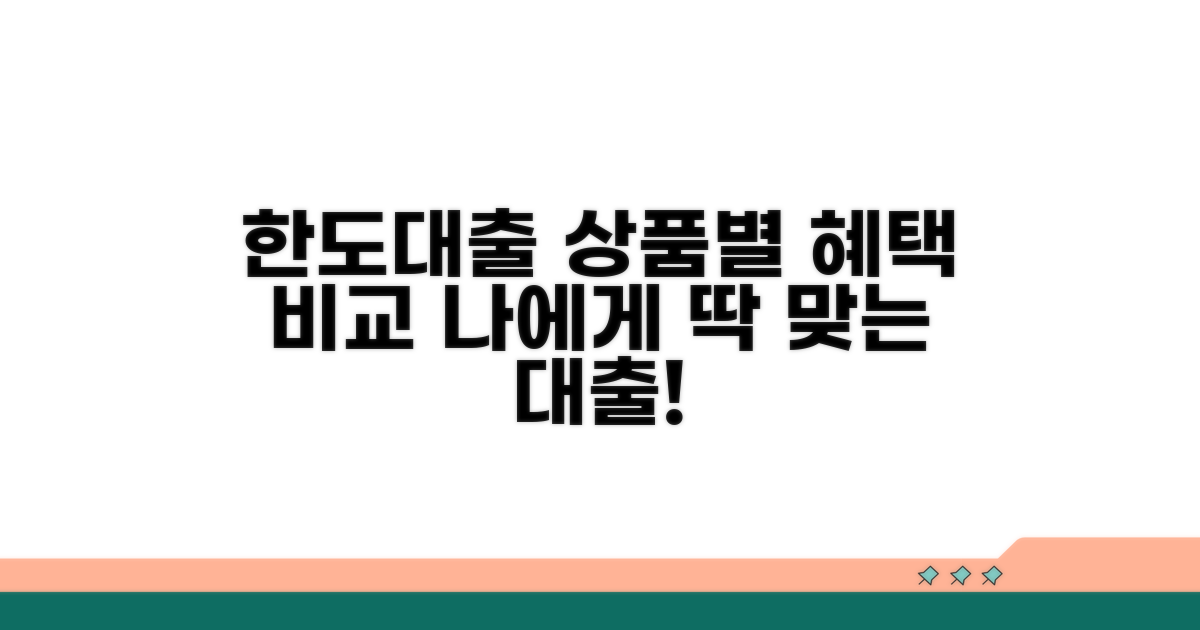 한도대출 상품별 혜택 분석