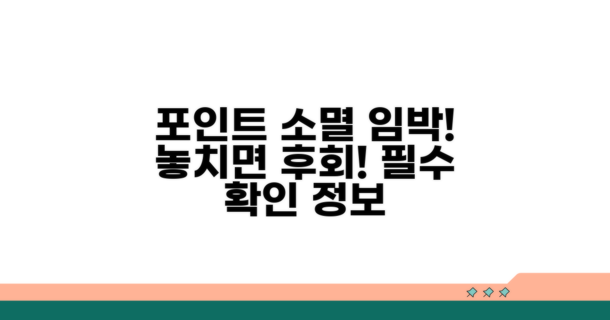 포인트 소멸 전 확인 필수 정보