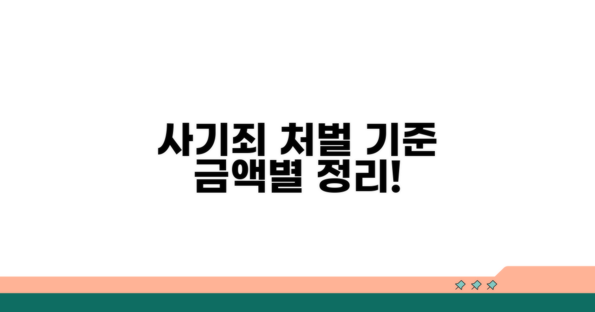 사기죄 처벌 기준 금액별 정리