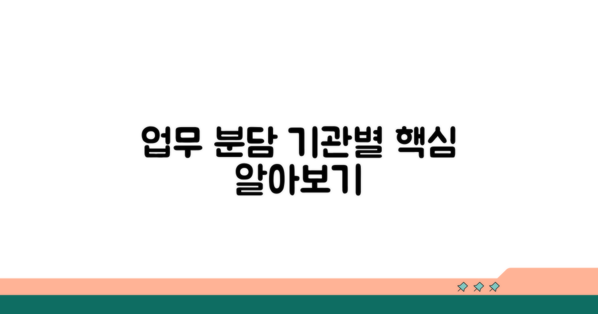 각 기관별 업무 분담 살펴보기