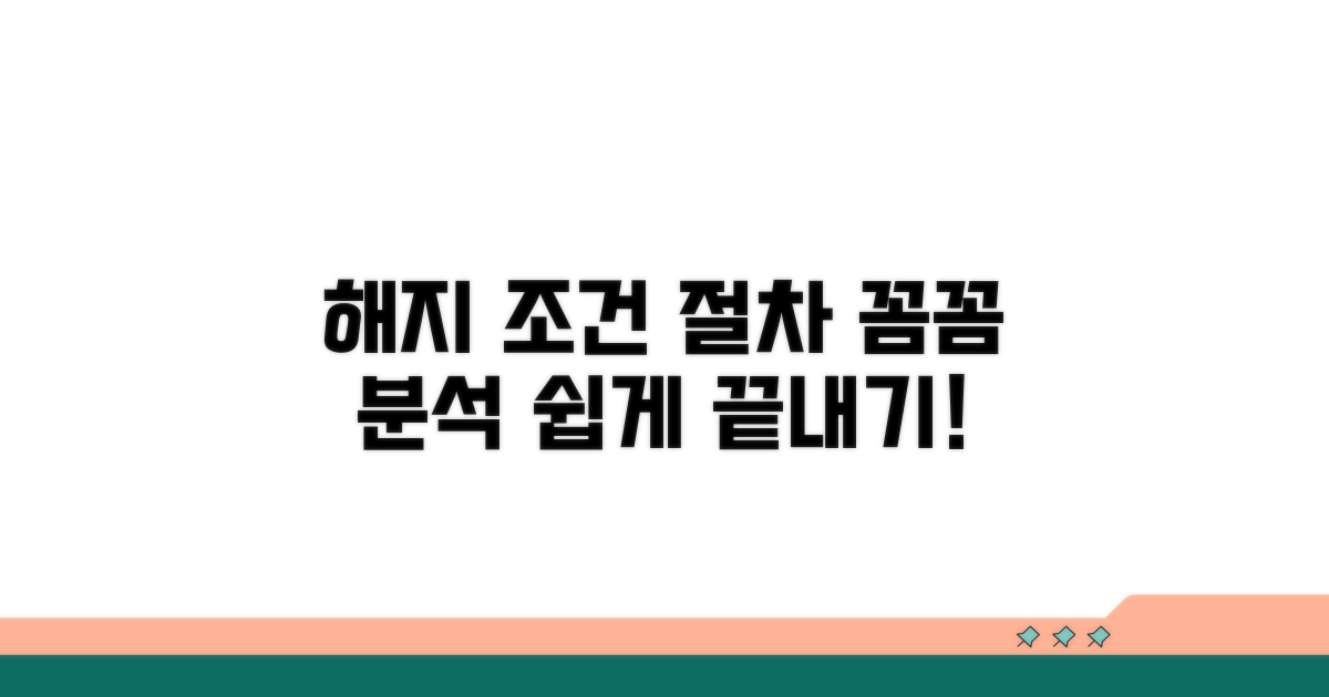 해지 조건과 절차 상세 분석