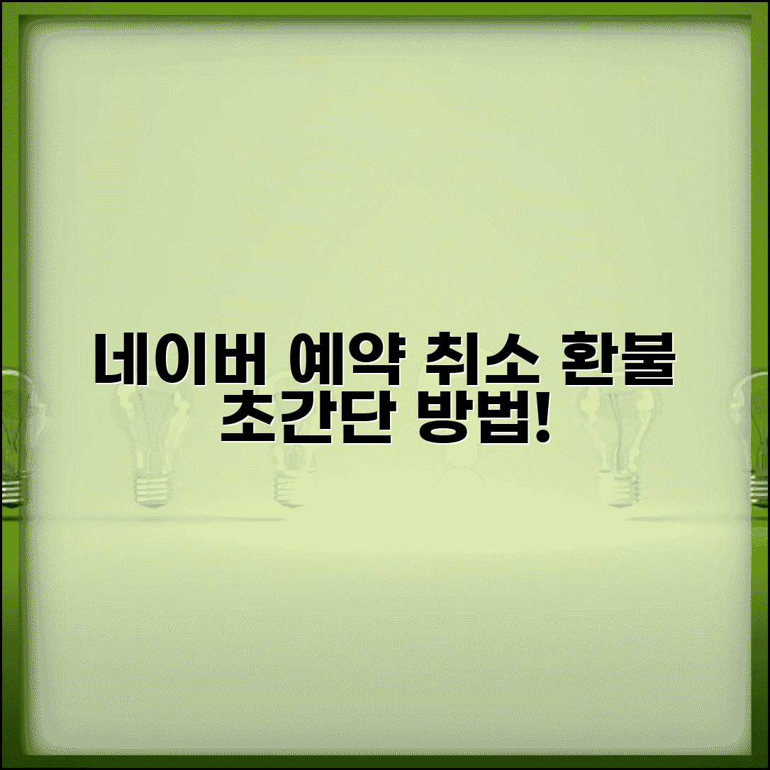 네이버 예약 취소 방법 | 네이버 예약 환불 신청