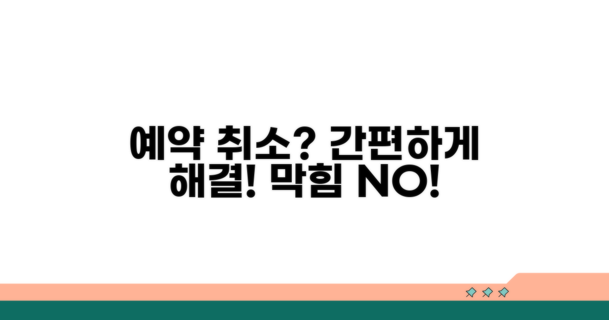 예약 취소, 막힘없이 처리하는 방법