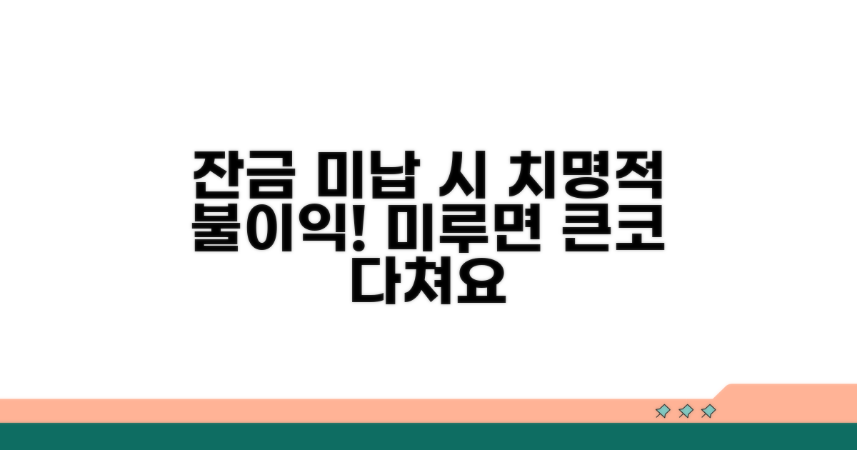 잔금 미납 시 발생할 수 있는 불이익은?